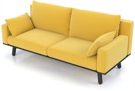 Диван Arsko прямой Колин венге велюр желтый