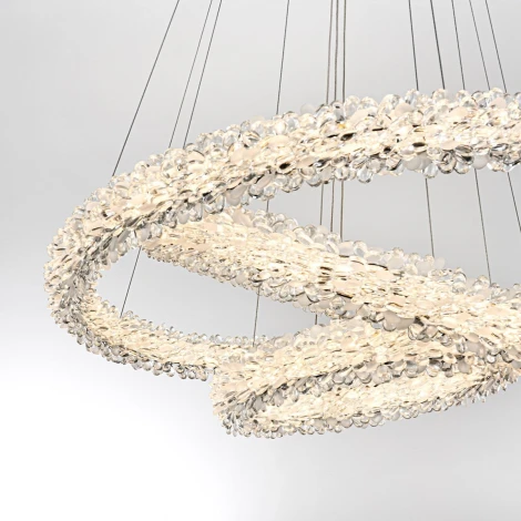 Подвесной светильник светодиодный хрустальный с пультом с регулировкой цветовой температуры и яркости Modelux MODESTYLE MS.5002.800.600.400 CR