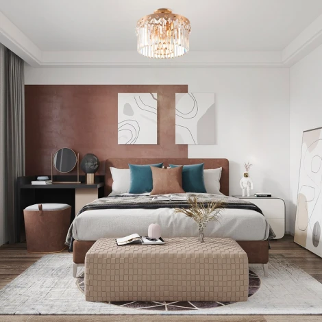 Потолочная люстра хрустальная на штанге Arte Milano Sorrento-8909 378909/5/50/390 GD (220V)