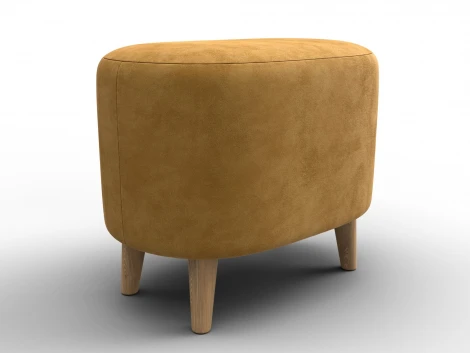 Пуф 003 (ДСП,Фанера/Дерево/Велюр/Желтый) Лига Диванов 132495