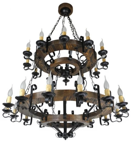 Подвесная люстра ярусная большая Тарьсма Ш-28 ST28LRH103 (220V, на цепи, подсвечник, свеча)