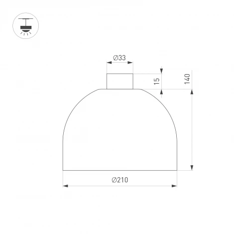 Трековый светильник светодиодный ART-INBELT-BOWL-R210-16W Day4000-MIX (BK, 100 deg, 48V, DALI) (Arlight, IP20 Металл) 051160