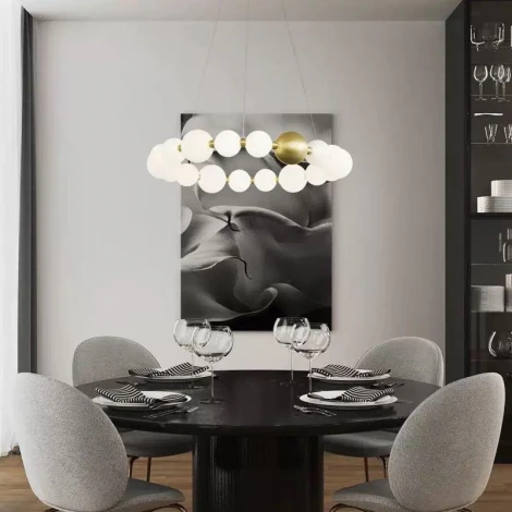 Подвесной светильник Alfa Light F1824-12 (LED, 220V, на тросе, шарики)