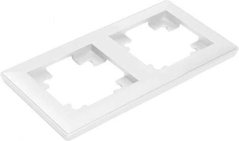 Рамка на 2 поста (серебро) Stekker Катрин 39798