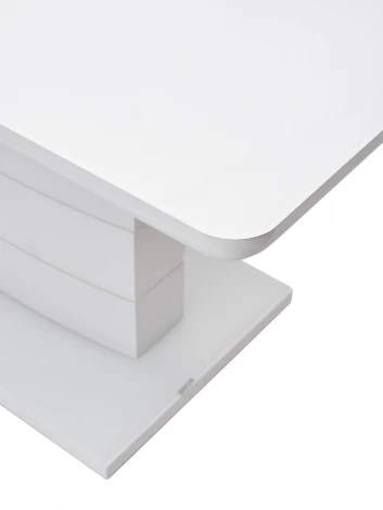 Стеклянный стол M-City ALTA 120 WHITE / супер белое глянцевое стекло