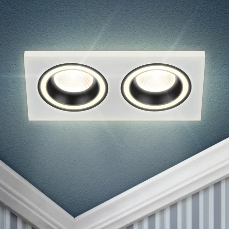 Встраиваемый точечный светильник ЭРА DK92 WH/BK (12V)