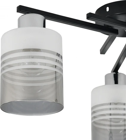 Потолочная люстра Escada Torenia 1132/3P 3x60Вт E27, металл/стекло, черный/хром, матовый/дымчатый (220V)