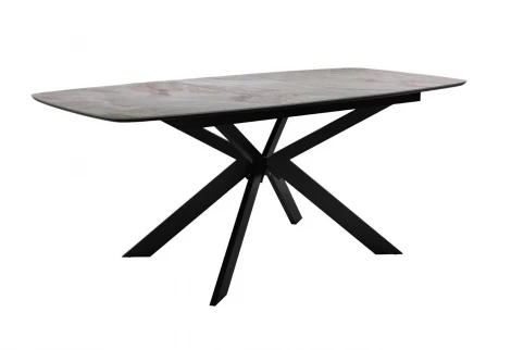 Стол DikLine BK140 Керамика Italian Grey (глянец серый)/подстолье черное/опоры черные 00-00080685