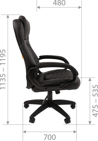 Компьютерное кресло CHAIRMAN 432 (Пластик,Экокожа/Черный)