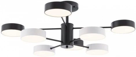 Потолочная люстра светодиодная на штанге Arte Milano Ferrara 250906/8B Bk/Wh (220V, круглые)