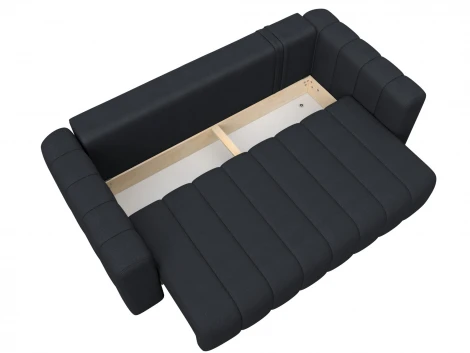 Диван прямой Лига-062 НПБ (ДСП,Фанера,ХДФ/Пластик/Замша/Темно-серый) Лига Диванов 130280