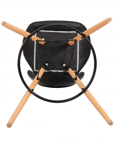 Стул барный BUTTERFLY BAR (ножки светлый бук, цвет чёрный)