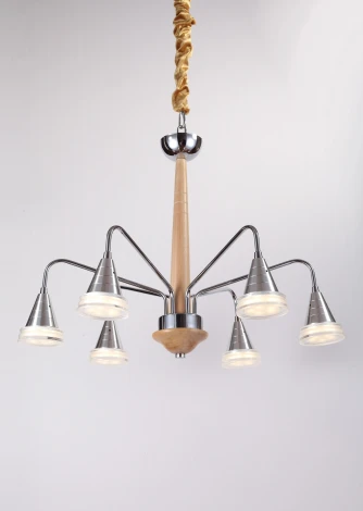 Подвесная люстра Lucia Tucci Natura 066.6 Led (220V, бук, на цепи)