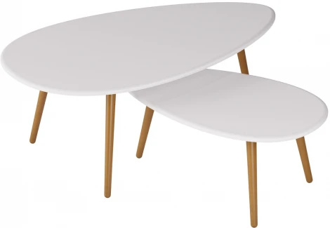 Стол журнальный Калифорния Твинс белый от фабрики Калифорния