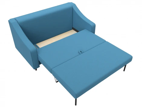 Диван прямой Лига-071 (ЛДСП,Брус,Фанера/Дерево/Рогожка/Голубой) Лига Диванов 129653