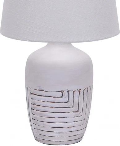 Настольная лампа Escada Antey 10195/L White 1x40Вт E27, керамика/ткань, белый (220V)