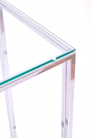 Консольный стол AllConsoles 1081-CS clear серебряный