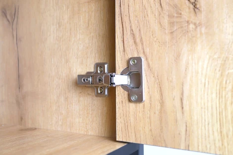 Стеллаж Берген-3, Дуб крафт золотой/Черный, Ивару