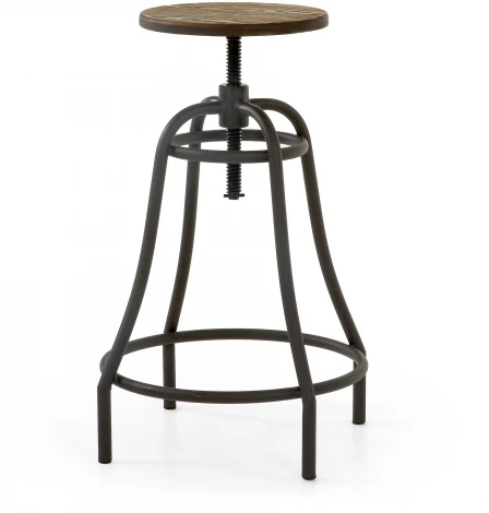 Барный стул La Forma (ex Julia Grup) Malira (Серый,Черный,Графит/ Фанера,Бамбук,Сталь,Дерево,Металл)