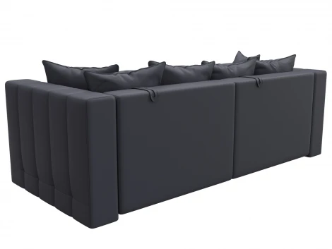 Диван прямой Лига-052 НПБ (ЛДСП,Брус,Фанера/Пластик/Экокожа/Серый) Лига Диванов 129905