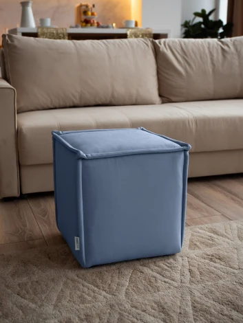 Маленькая радость Пуф квадратный светло-синий D1 furniture арт.AAA41664007