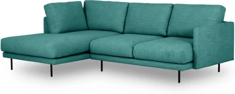 Диван Ricadi угловой ОГОГО (арт.727517), (Рогожка,Ткань/Бирюзовый)