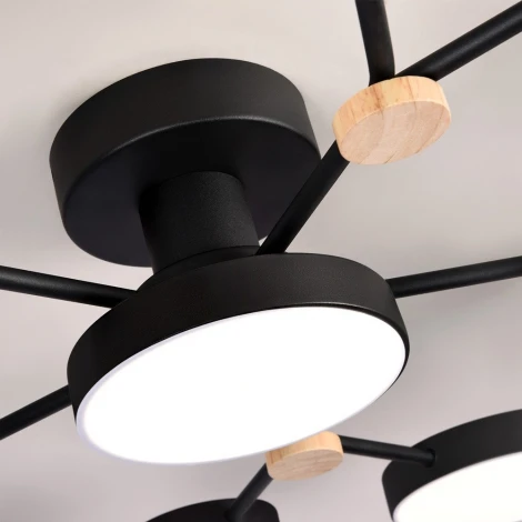 Потолочная люстра светодиодная с пультом с регулировкой цветовой температуры и яркости LED4U LED4U L3201-700 BK