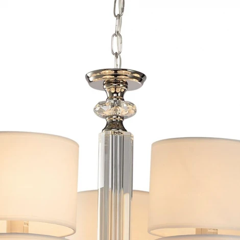 Подвесная люстра большая Lumien Hall Малье LH1053/15H-NK-WT