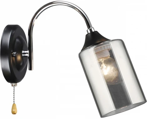 Бра Imex MD.2195-1-W-BK+CH (220V, выключатель)