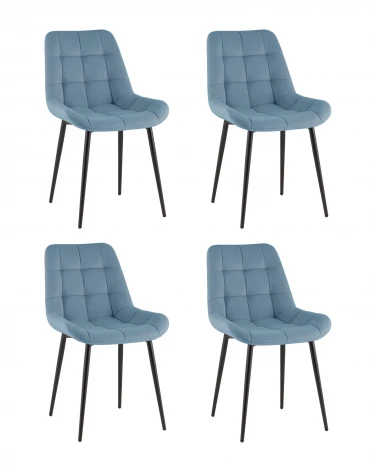 Стул Флекс Original велюр пыльно-синий 4 шт. Stool Group УТ000042604