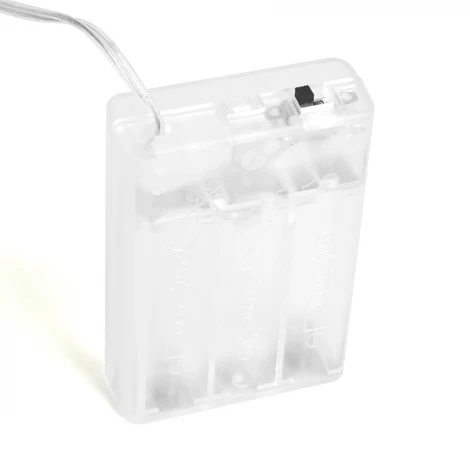 Светодиодная гирлянда линейная Лед шарики статичная 3м + 0.3м 2700K с питанием от батареек Feron CL565 48611