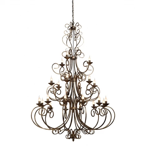 Подвесная большая люстра Vitaluce V1094-1/12+6+3 (220V, на цепи, свеча)