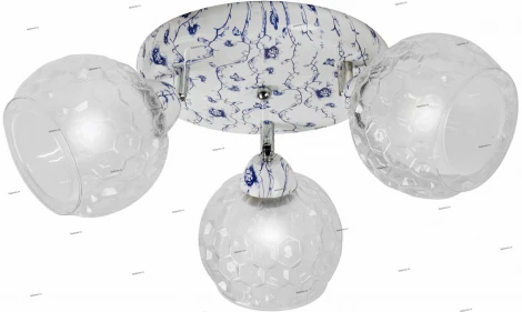 Потолочная люстра IDLamp Zeta 876/3PF-Whiteblue