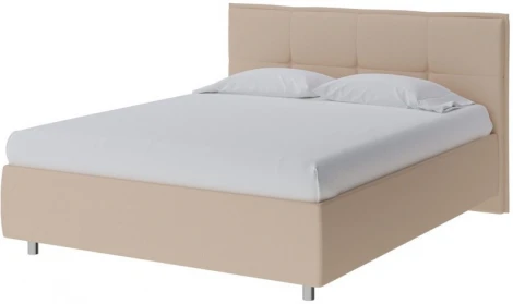 PROxSON Кровать Lino без основания (Ткань: Рогожка Savana Camel (бежевый)) 90x200