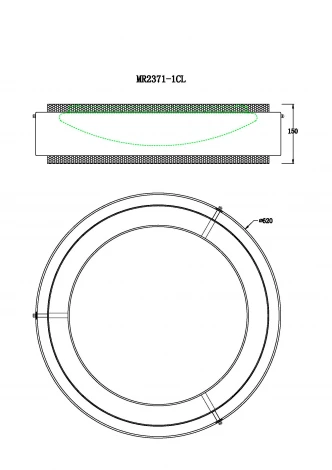 Потолочный светодиодный светильник круглый MyFar Anders MR2371-1CL (220V, круглые)