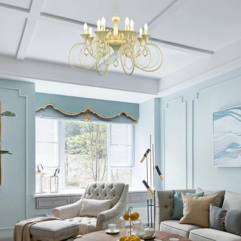 Подвесная люстра Arte Milano AM349920 349920/8-4 CG (220V, подвески, на цепи, подсвечник, свеча)