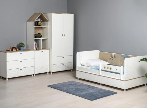 Комод Эльга (Эльга белый шагрень / дуб белый exclusive) Mobi арт.518261