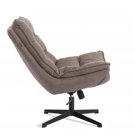 Кресло лаунж Reflex/Рефлекс с пуфом велюр/букле (HYP), бежевый Tetchair 25507