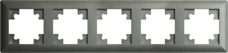 Рамка на 5 постов (графит) Stekker Катрин 39811