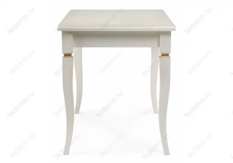 Деревянный стол Woodville Лорентайн слоновая кость / золото 438344