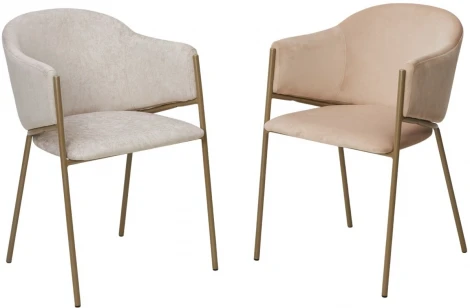 Стул ДИЛЛ, цвет H-06 Бежевый, велюр / шампань каркас М-City (арт.688M05850)