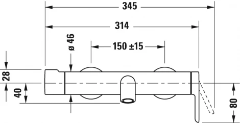 Смеситель Duravit C.1 C15230000010 для ванны с душем
