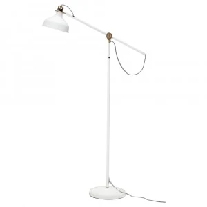 РАНАРП Светильник напольн/для чтения, белый с оттенком