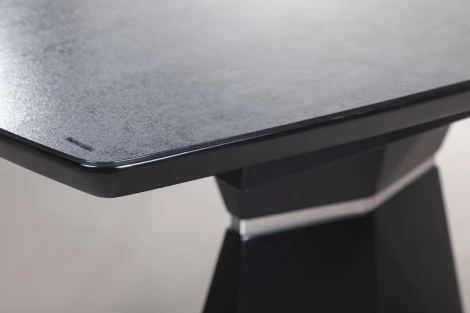 Стол раскладной Diamond (120+40) глазурованное стекло черный Top Concept 2001000000647