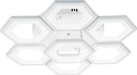 Потолочная люстра Escada Hexagon 10204/7 LED*130W White (ночной режим, 220V, пульт управления)