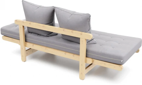 Кушетка Arsko Сламбер сосна серый велюр