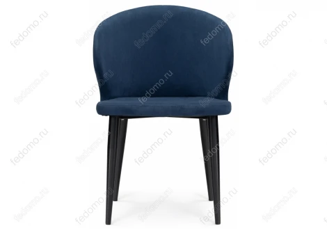 Стул Woodville на металлокаркасе Алсисар темно-синий / черный 469976