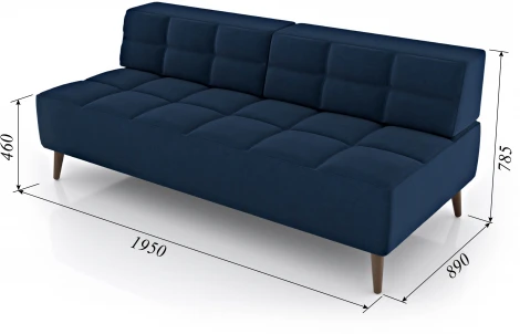 Диван Arsko Нельсон синий велюр