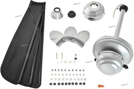 Вентилятор потолочный Westinghouse Mountain Gale, 3 лопасти, хром, черный