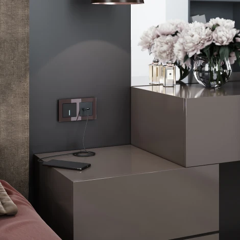 Умный сенсорный выключатель одноклавишный (черный) Werkel W4510608 (a048326)